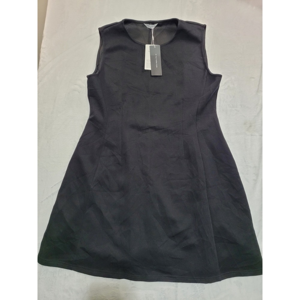 NWT PrettyGarden Mini Dress Womens XXL Black Sleeveless A-Line Crew Neck Stretch